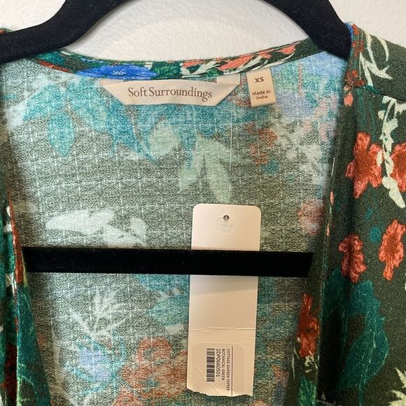 Soft Surroundings Cottage Garden Topper Open Front Cardigan XS - Picture 5 of 9